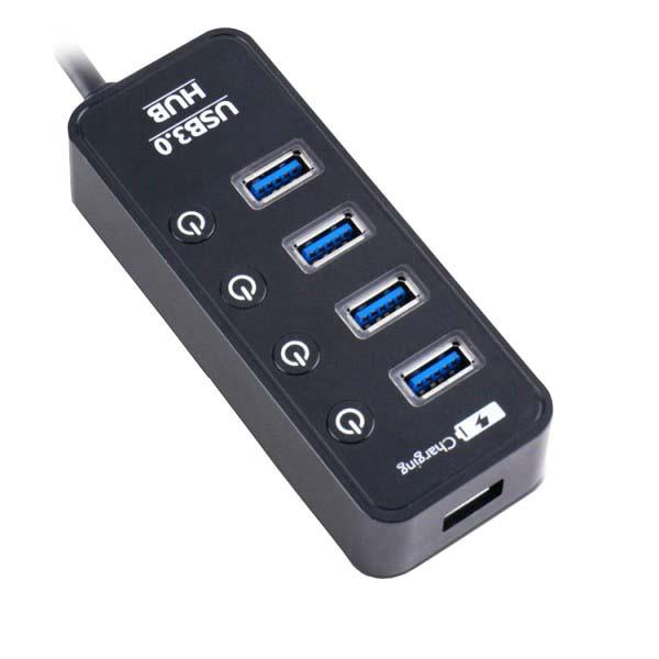 

USB 3.0 Hub Expander: 4-Port Fast Charging Multi-Interface Splitter