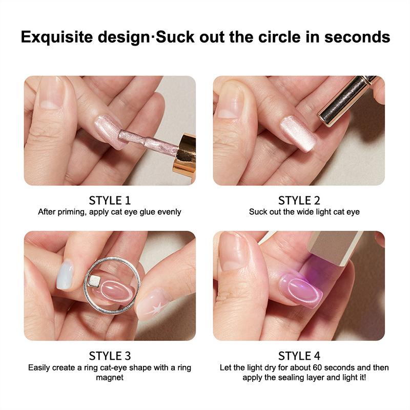 Hohler Katzenauge-Magnetstift für Gel-Nagellack Magnetischer Ring Nagelkunst-Werkzeugset DIY Salonqualität Maniküre-Zubehör