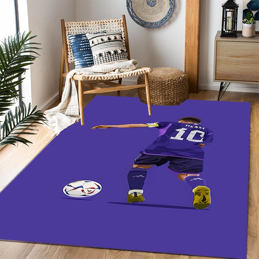 Messi's Legacy Soccer Floor Rug Office Rug Design for Hallway Game Room Decorate room Bedrooms Antislip Carpet Office home decor