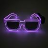 New Plastic Mosaic Luminous Glasses Wireless Party Supplies Led Fluorescent Sunglasses Fun Neon Glasses