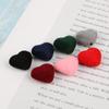 10/20Pcs Acrylic Velvet Heart-shaped Pendant Charm For Jewelry Making DIY Earring Accessories