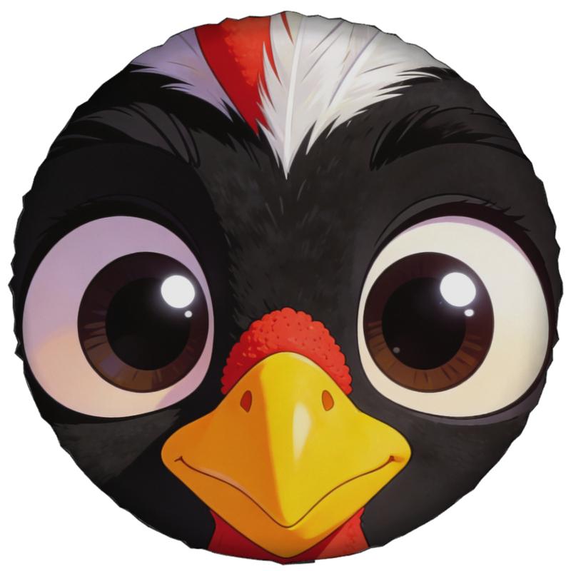 Cute Big Eyed Black Chicken Tire Cover Weatherproof Polyester Spare Wheel Protector for RV SUV