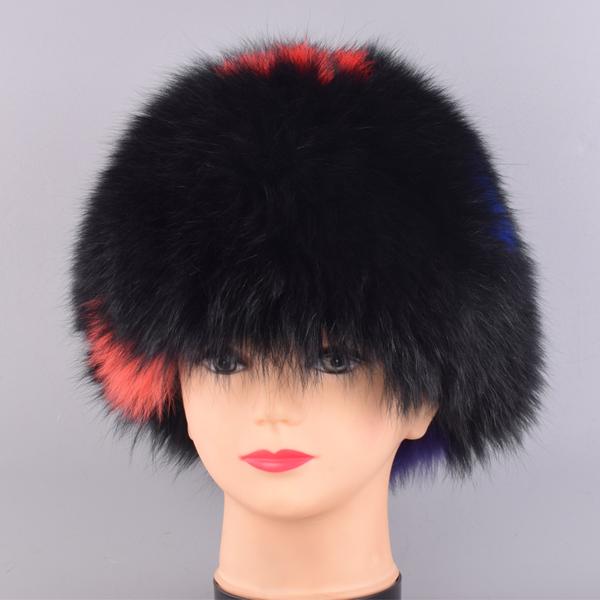 Winter Fur Hats for Women Natural Arctic Fox Fur Warm Thick Knitted Fashionable Stylish Girls Outdoor Snow Skull Beanie Hat