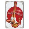 Vintage Metal Sexy Girl Pin Up Girls Plaque Tin Signs Cola Beer Airplane Metal Poster Retro for Bar Pub Club Home Wall Art Decor