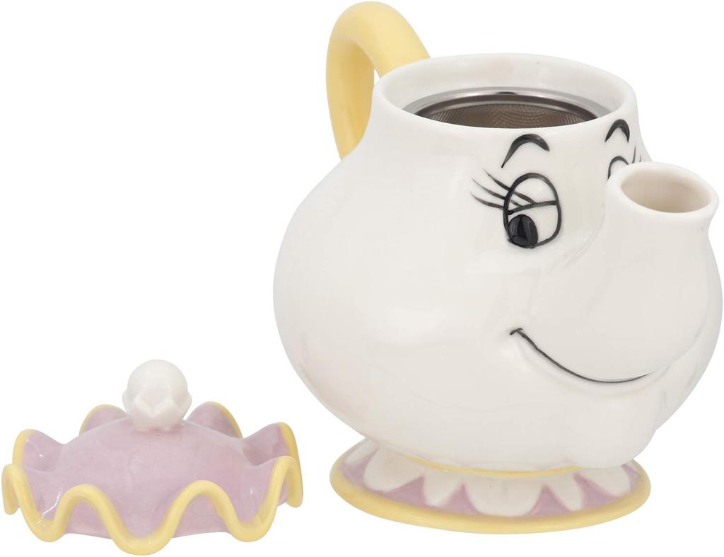 Sun Art Disney a čajová sada Potts and Chip Sada šálků Konvice na čaj Kráska a zvíře Dekorace do interiéru Disney SAN2704 "Kráska a zvíře" Mrs.