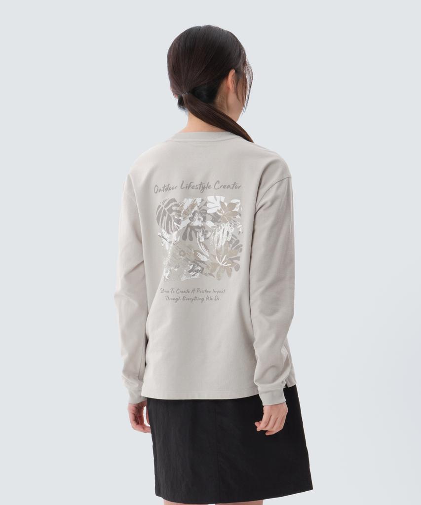 SNOWPEAK APPAREL Sorona Women'S Tropical Long Sleeve T-Shirt (S25Swftl63) Light Beige