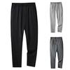 Pantaloni da uomo tinta unita elastico in vita pantaloni larghi elastici dritti con coulisse pantaloni da uomo con vestibilità rilassata streetwear