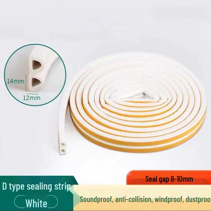 D-Type Self-Adhesive Door and Window Seal: Anti-Collision, Soundproof, Windproof, Thermal Insulation Strip