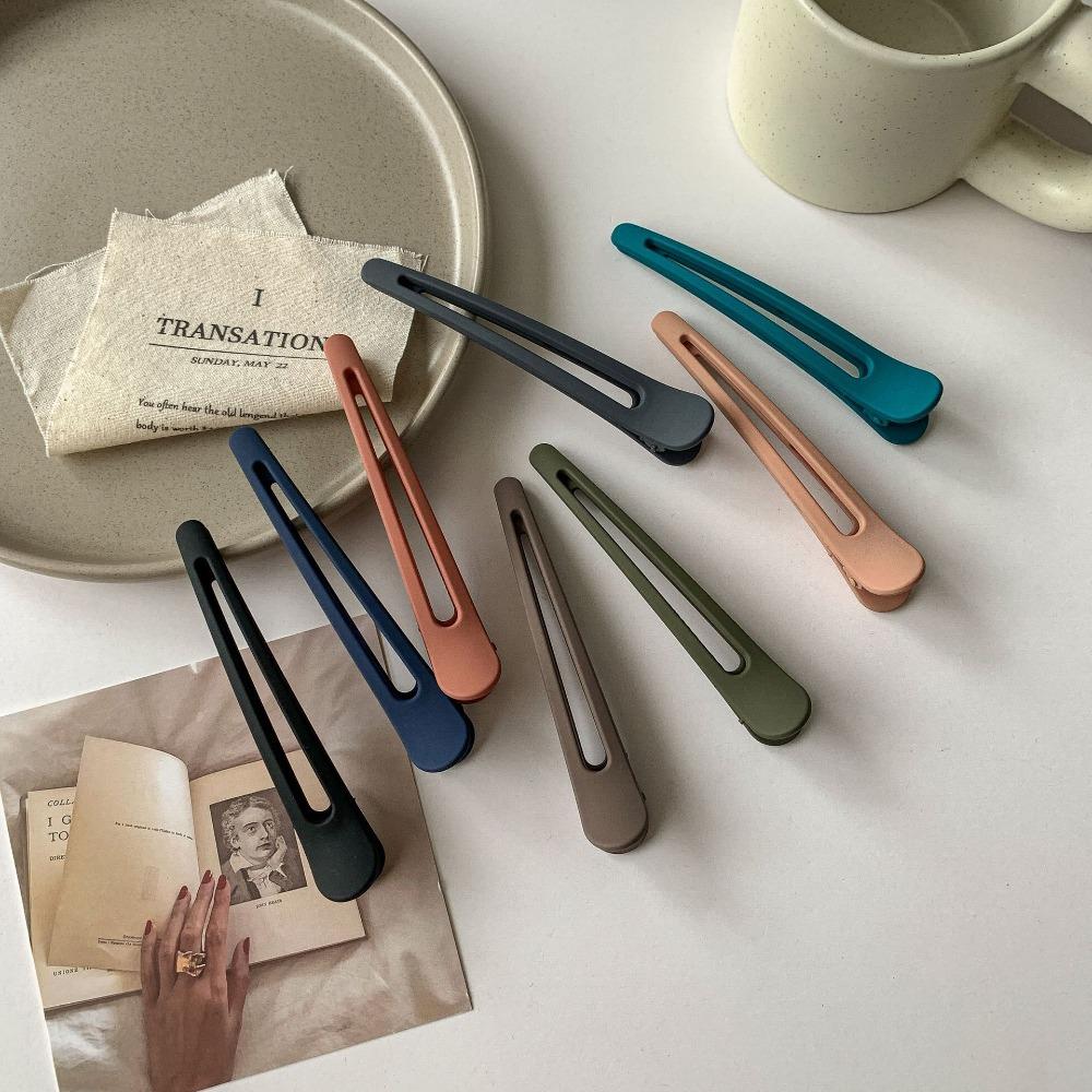 2pc Fashion Big Solid Hairpin Hair Side Clips for Girls Women Ladies Daily Functional Makeup Hair AccessoriesTool