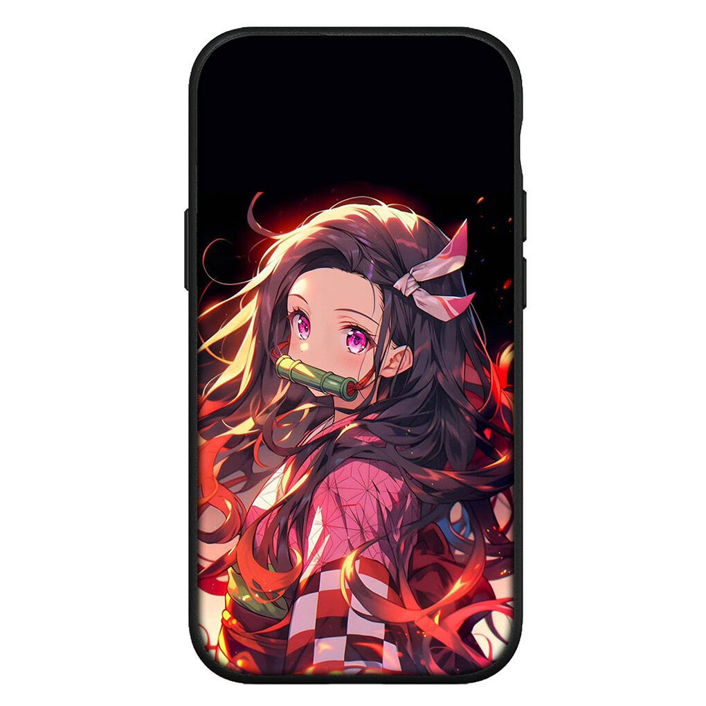 

for Motorola Moto Edge 70 60 50 G54 G86 Samsung Galaxy S25 iPhone 17 16 15 Xiaomi Redmi Note 14 13 Pro Max Phone Case Demon Slayer Nezuko Daki Gyutaro for Xiaomi Poco F8 Pro болюс