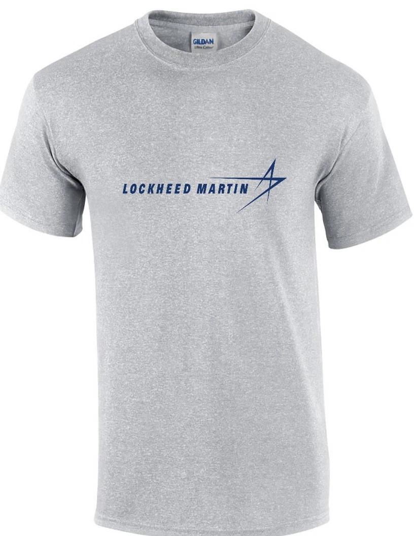 Lockheed Martin Blue Logo US Aviation Defense Company Sport Gray Cotton T-Shirt 2XL