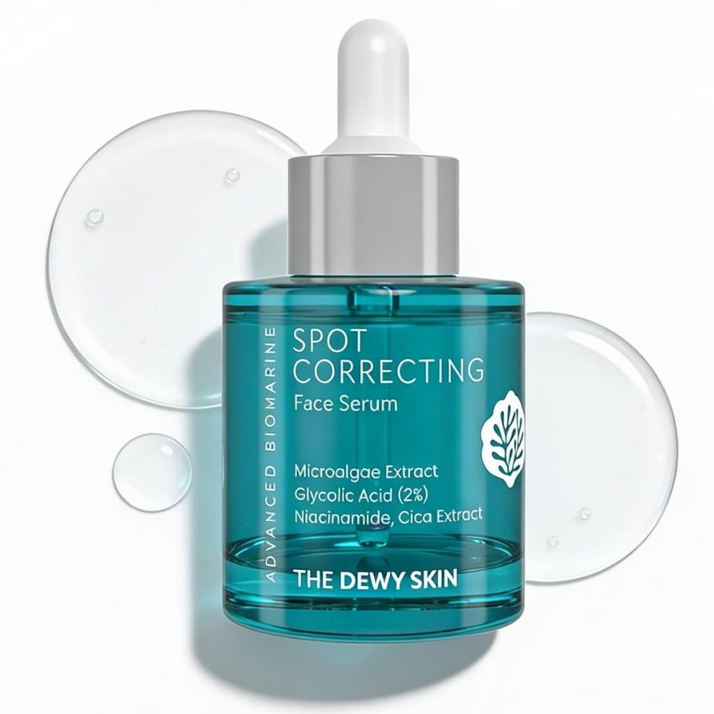 Advanced Spot Correcting Face Serum | Amber Microalgae, Glycolic Acid 2%, Niacinamide & Cica | Fades Dark Spots, Acne Marks & Pigmentation | All Sk