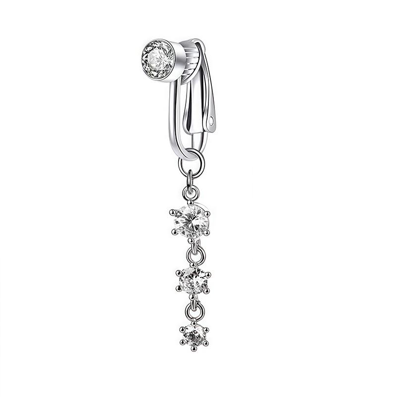 No Piercing Belly Button Clamp Easy To Wear Navel Rings Comfortable Women Body Adornment For Parties And Daily Wear