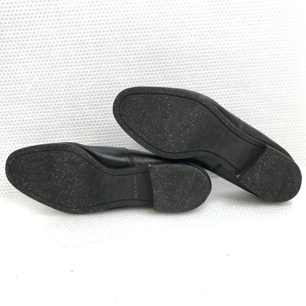 USED/Made in Japan HARE Leather Slip-On Loafers M 25.0-26.0 Men Black Driving Shoes