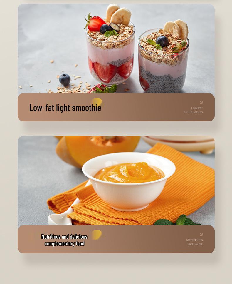 Machine à Lait de Soja Multifonctionnelle Compacte & Extracteur de Jus Sans Cuisson pour 1-2 Personnes