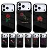 Neon Rose Phone Case for iPhone 17 Air 16e 15 14 13 Pro Max Back Cover for 12 11 Pro Coque