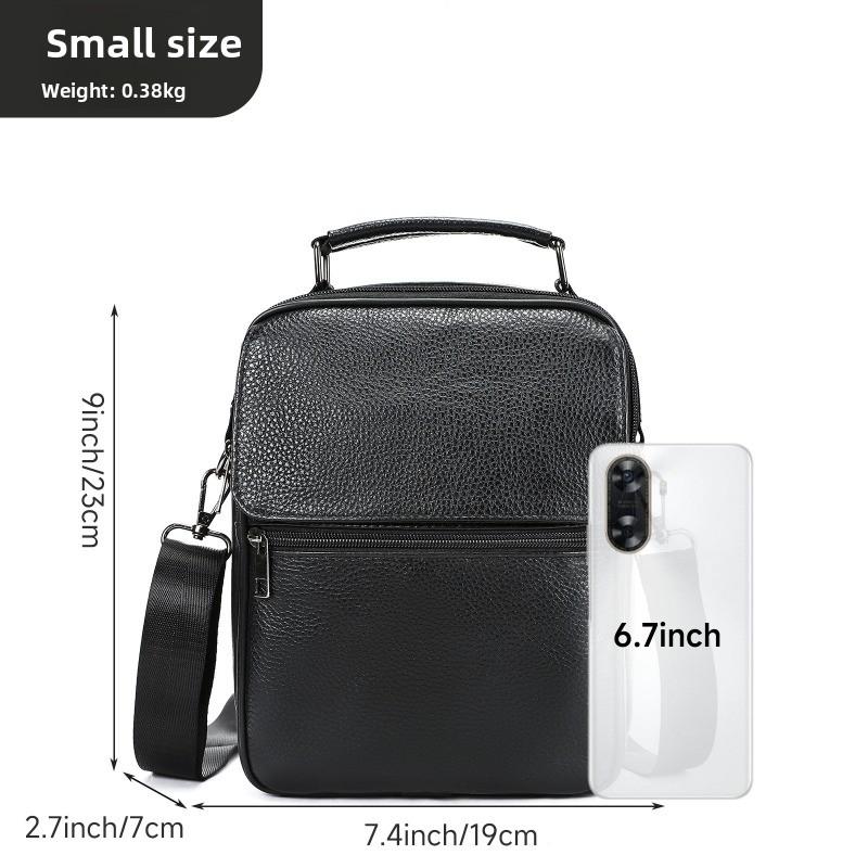 Genuine Leather Versatile and Trendy Crossbody Bag, High-end Single-shoulder Bag, Casual Outdoor Small Crossbody Bag