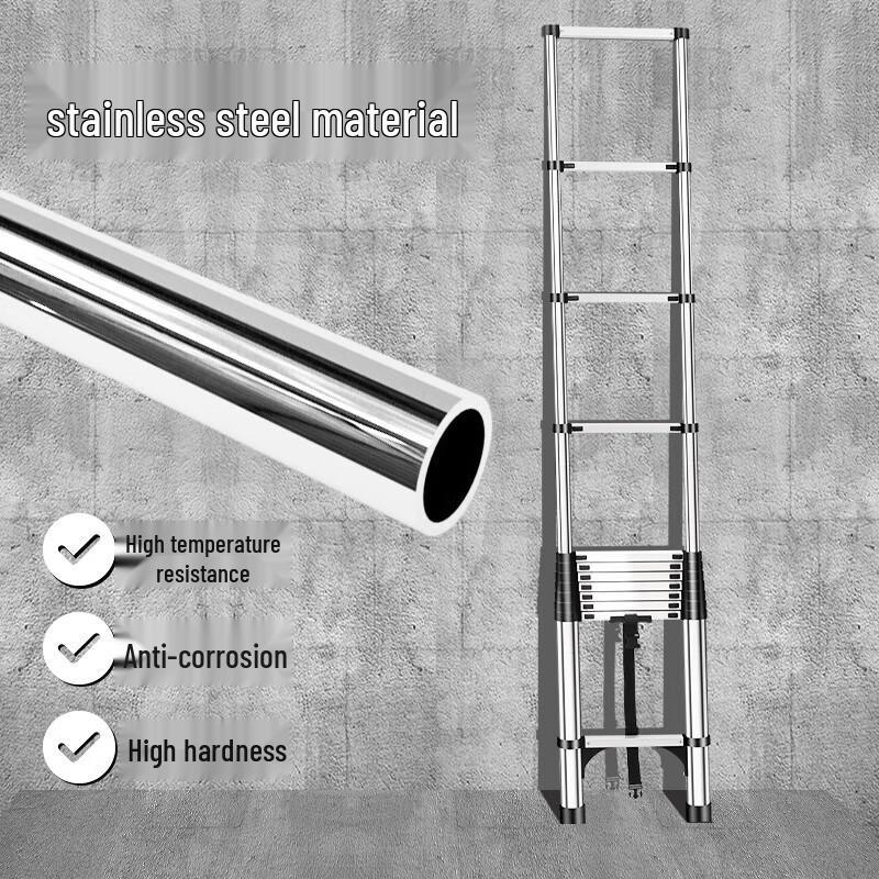 BUBUWEN Stainless Steel Telescopic Ladder