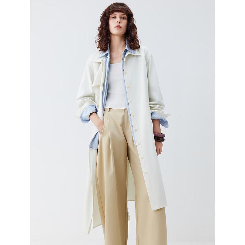 

ELLE Women s Trench Style Long Dress M