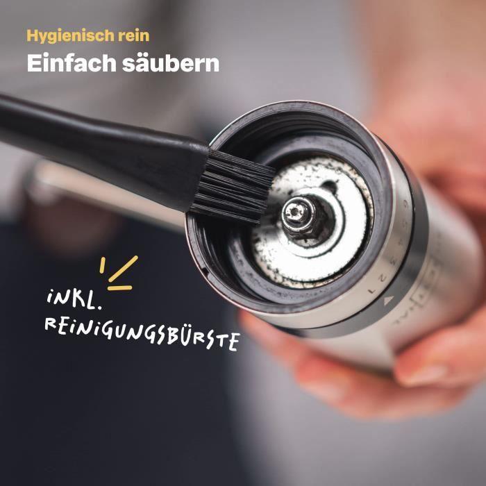 Macinacaffè - SILBERTHAL - Manuale - Acciaio inossidabile - Grana regolabile - Vetro sostituibile