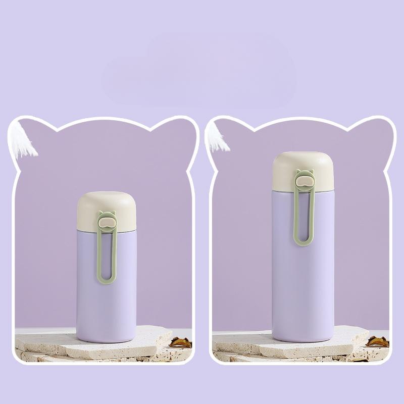 Einfache, hochwertige Mini-Taschentasse für Studentenpaare, modische Vakuum-Erbsentasse, tragbarer Thermosbecher aus Edelstahl