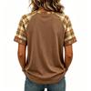Women's Halloween Raglan Sleeve T-Shirt Neck Short Sleeve Printed Top