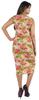 Bimba Printed Bodycon Midi Dress For Women Casual Sleeveless Viscose Jersey
