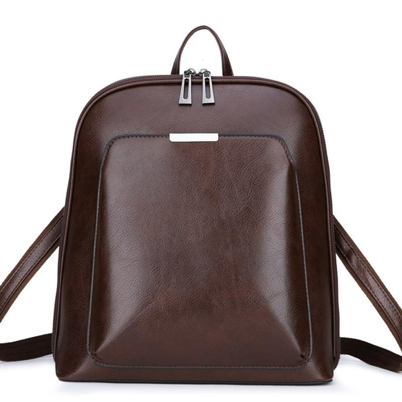 Vintage Backpack Women High Quality Pu Leather Travel Backpack Large Capacity School Bags For Girls Mochila Feminina