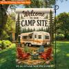 Welcome To Camp Site Single Sided Polyester , Holiday Garden Flag - Single-Sided, Polyester, Outdoor Yard Decor