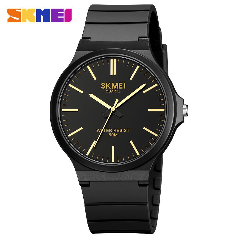 SKMEI 2108 Simple Waterproof Quartz Watch for Men Casual Mens Wristwatches Shockproof Ultra-thin Sports Clock 1419 Reloj Hombre