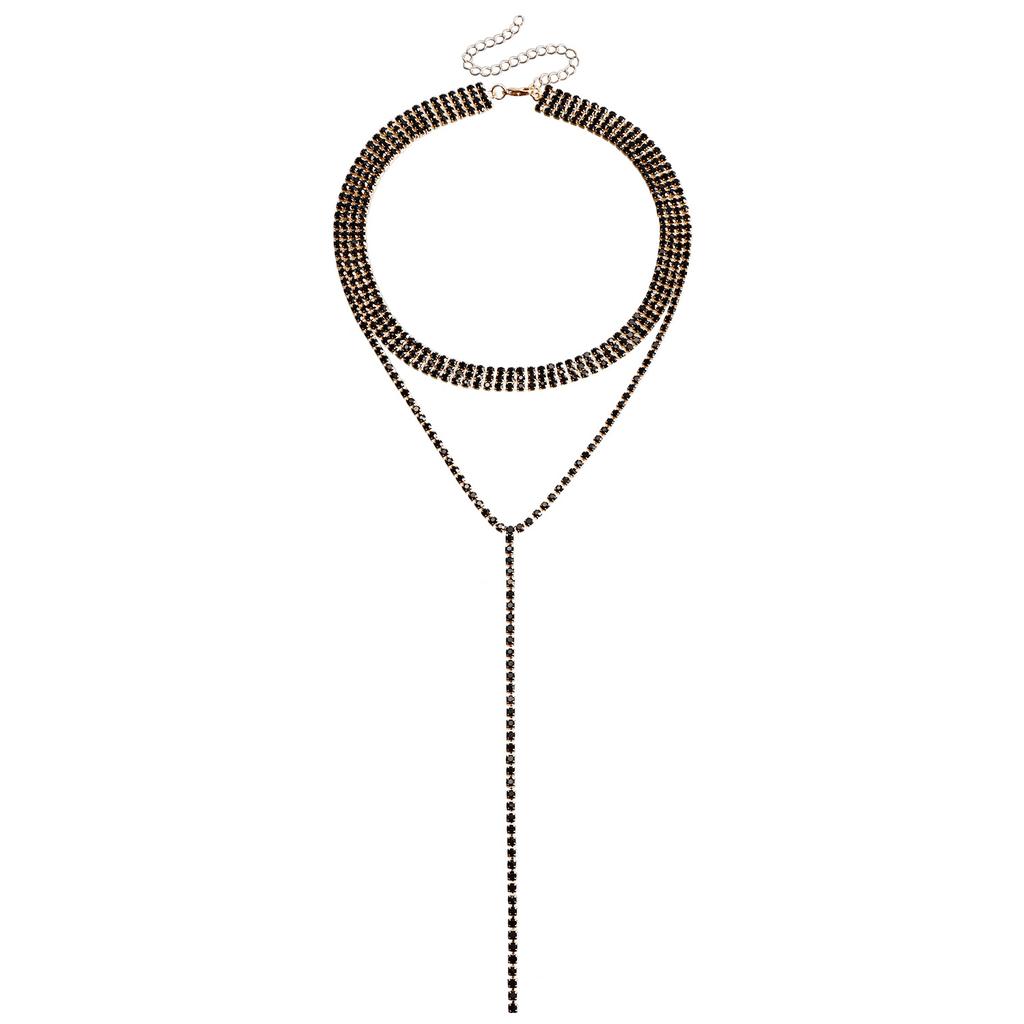 Jewelry, Multi-Layer Versatile Neck Chain With Diamonds, Long Fringed Necklace Jewelry
