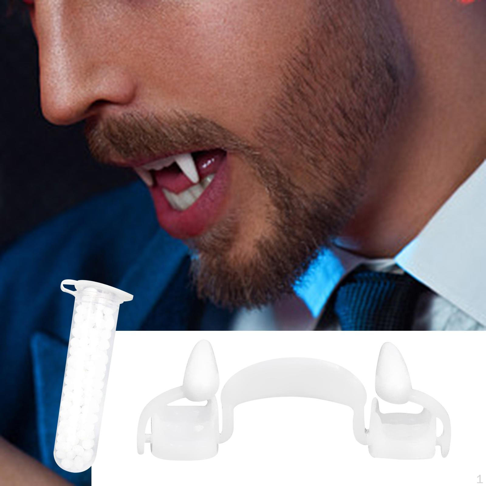 

Висувні ікла на Хелловін, Косплей-аксесуари, Зуби для зомбі, Декорація для вечірки Fangs and Glue