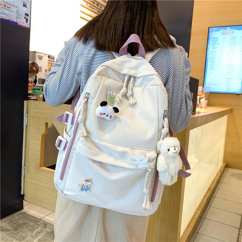 Schoolbag Female Junior High School Student Schoolbag Cute Harajuku Japanese Girl Backpack Large Capacity Versatile Korean Version Casual Backpack