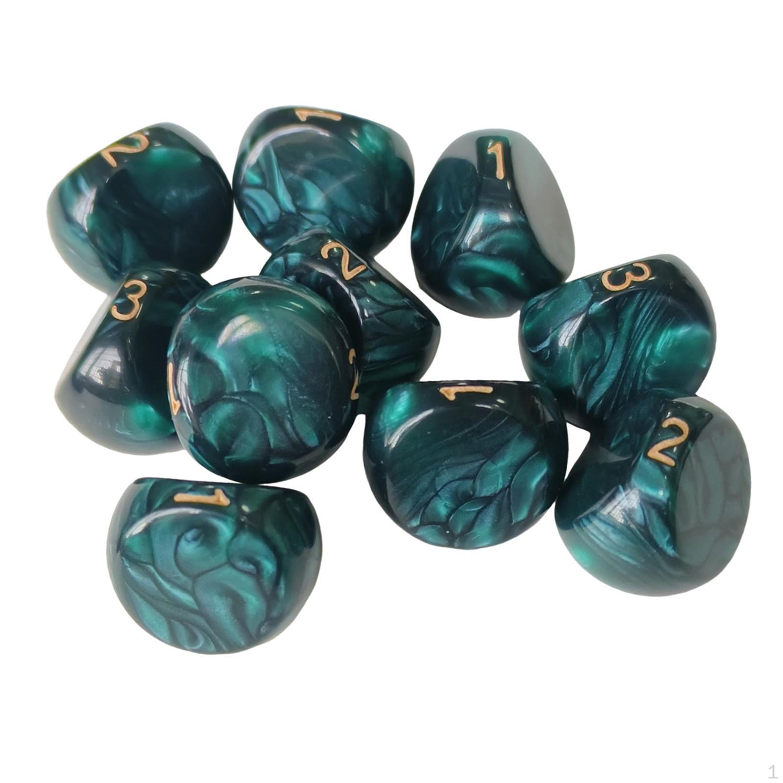 

Набор из 10 игральных костей, игральные кости, развлекательные игрушки, сувениры для вечеринок, акриловые, для вечеринки, настольные зелёный