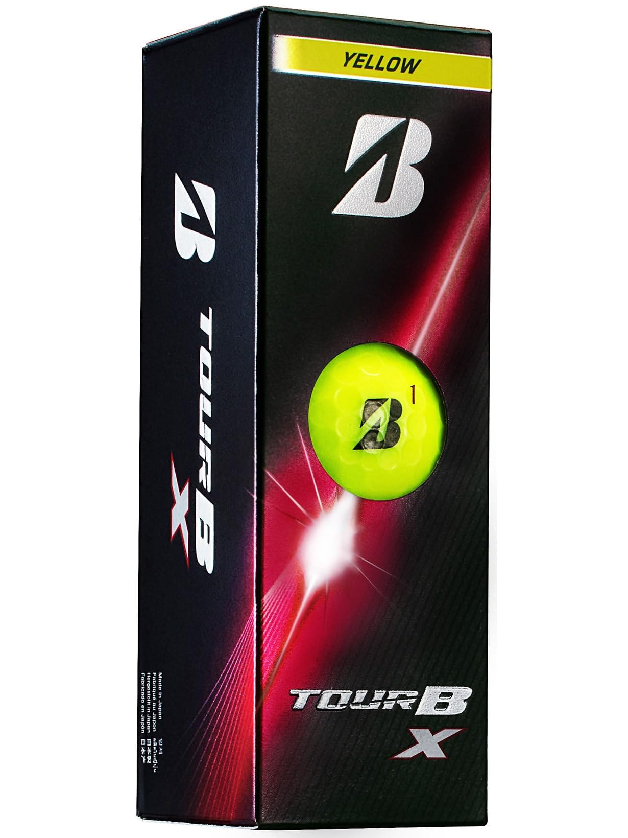 Bridgestone TOUR B X Golf 1 Sleeve B6YXJ Balls, (3 Balls), Yellow,