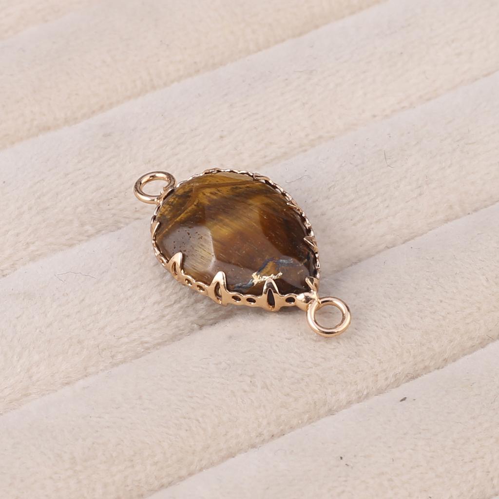 2Pcs Natural Stone Connector Drop-Shaped Faceted Connector Charms For Jewelry Making DIY Necklace Bracelet Accessory
