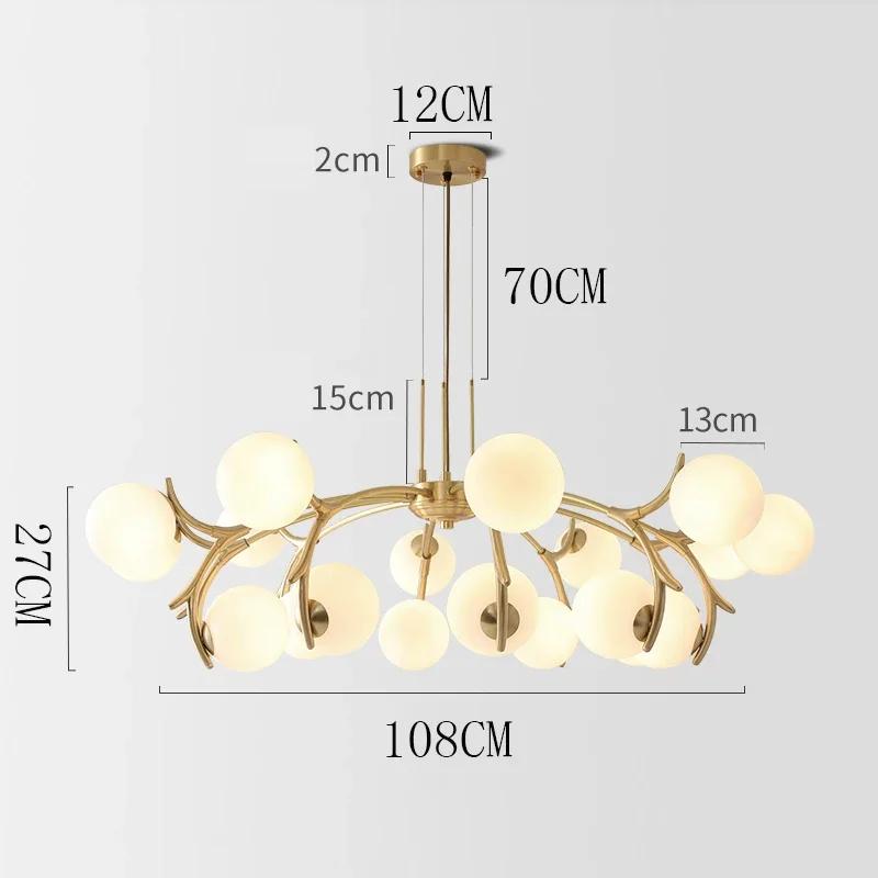 Nordic Luxury Living Room Pendant Magic Bean Spherical Home Decoration Bedroom Dining Room Fixtures Indoor LED Pendant Lighting
