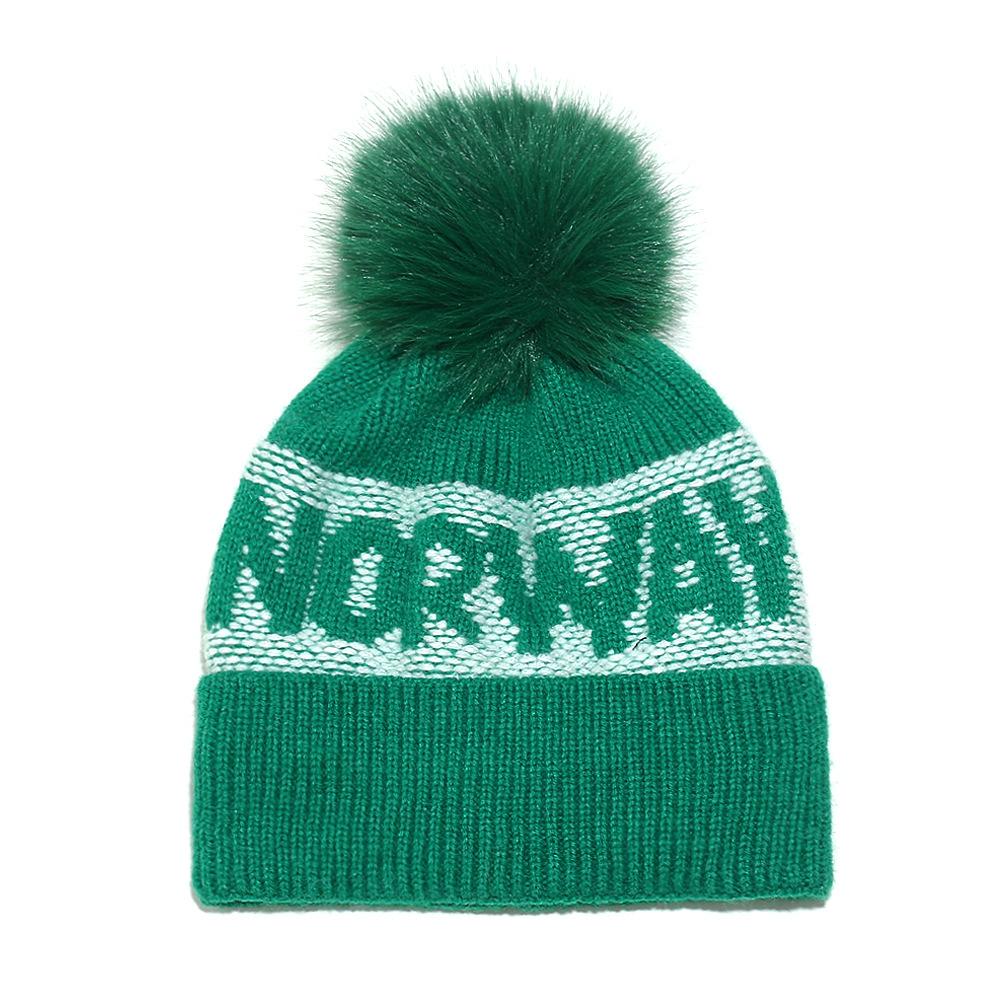 2025 Autumn and Winter Wool Hat NORWAY Letter Jacquard Warm Cold Hat Outdoor Cycling Ski Hat Fleece Knitted Hat