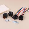 Automotive Relay 12V/24V 5Pin 40A Car Relay With Harness Socket Black Red Copper Terminal Auto Relay Socket SPDT Harness Cable