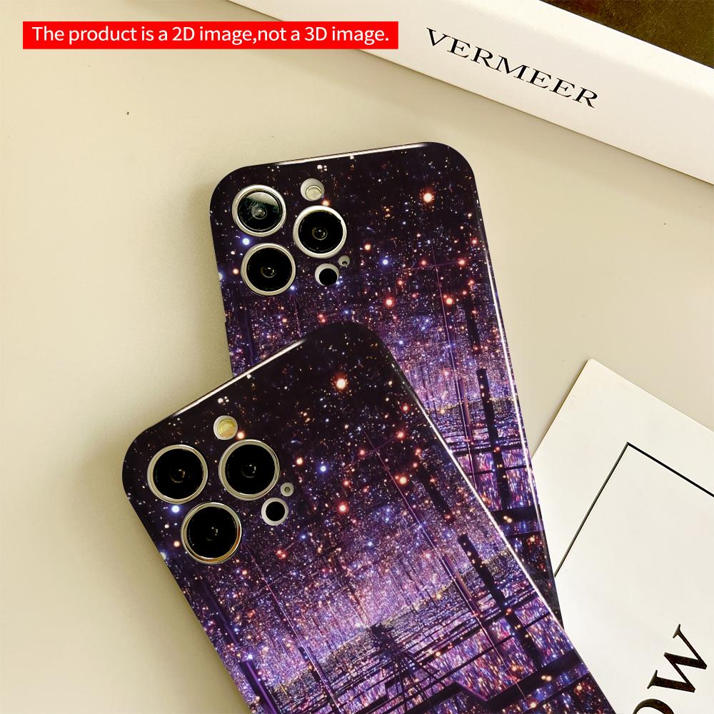 2DFlat Cosmic Sparkle Reflections All inclusive film hard phone case, compatible with iPhone 18 Pro Max 17 16 15 14 13 12 11
