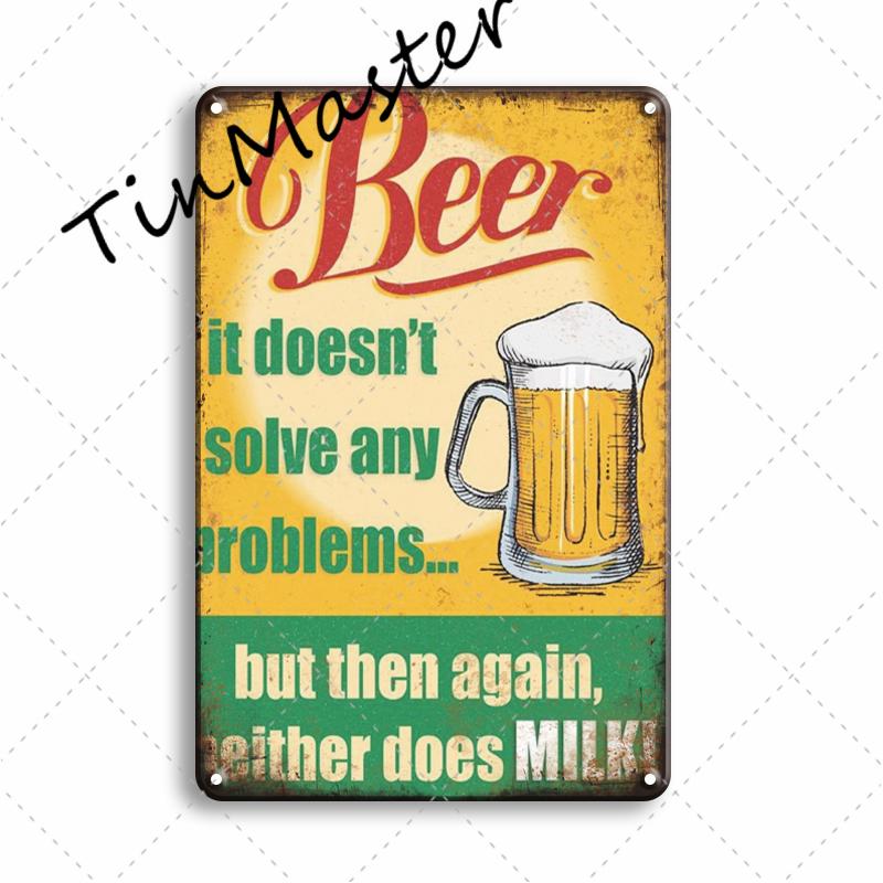 Popular Beer Metal Poster Sign Vintage Pub Bar Signs Plaque Metal Sign Home Wall Decor Restaurant Kitchen Room Decoration