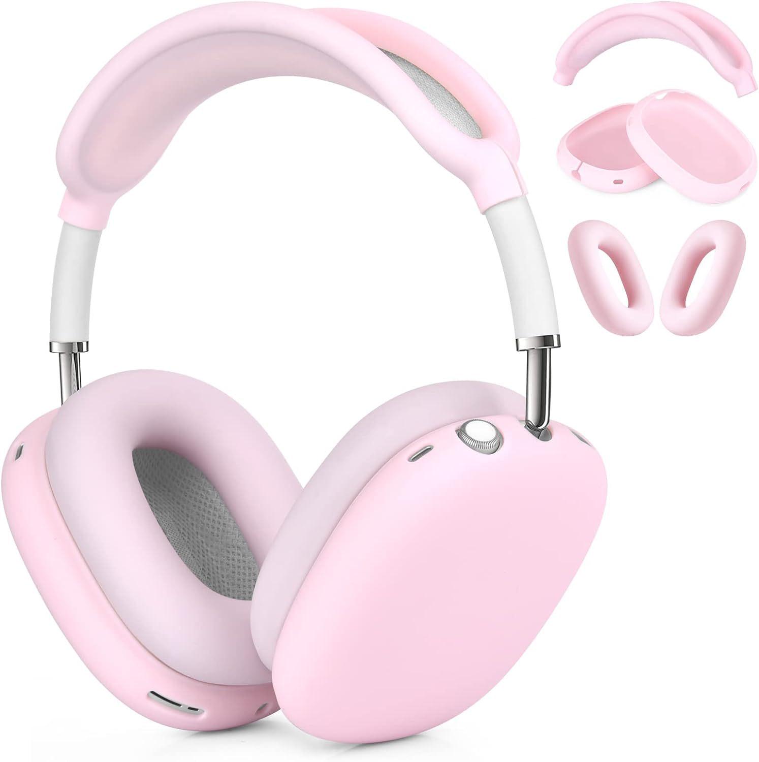 Силиконовый защитный чехол однотонный для AirPods Max - Мягкий чехол-оболочка для накладных наушников
