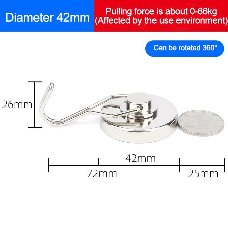 Cârlig magnetic rotativ de 360 ​​de grade, cârlige puternice, magnet, super perforator, autoadeziv, suport pentru chei de perete, suport magnetic pentru chei
