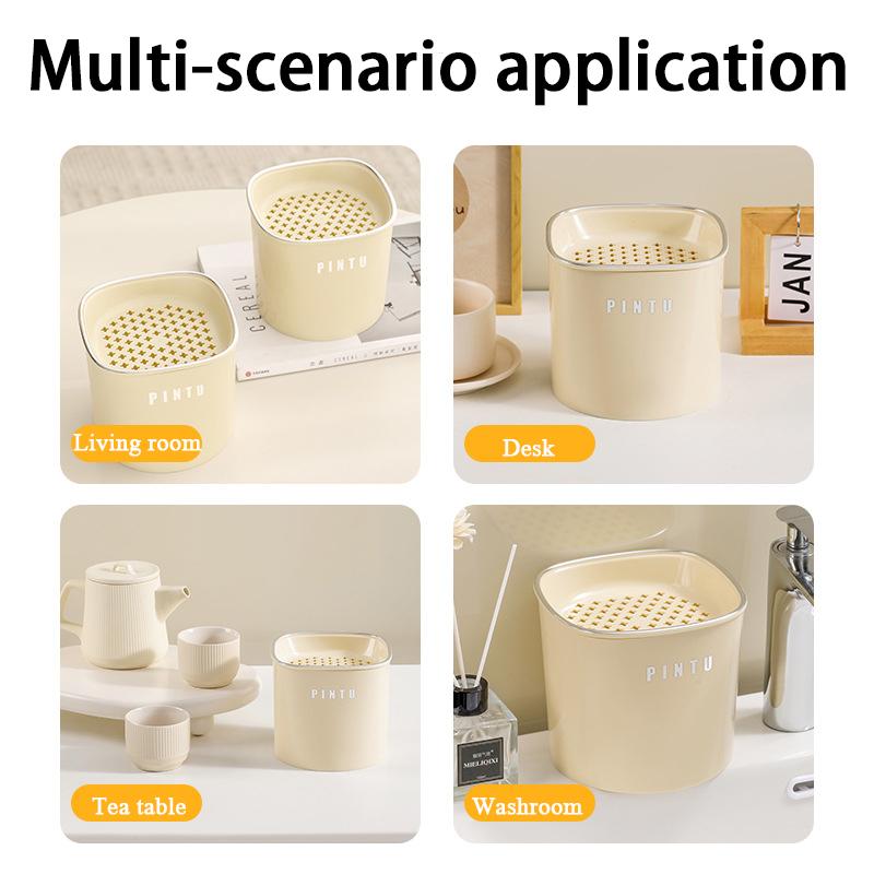 Desktop WastebasketOffice Lidless Classified Waste BoxMini Living RoomWaste Paper BasketTea Leaf Drainage Bin