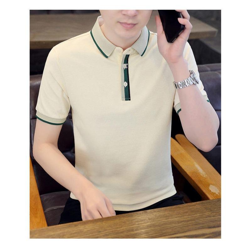 Men S Summer Short Sleeve Polo Shirt Loose Fit Breathable Top