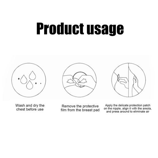 1 Pair Silicone Nipple Covers, Women's Reusable Adhesive Nipple Pasties, Round Breast Petals, Invisible Ultra Thin Sticky Bra