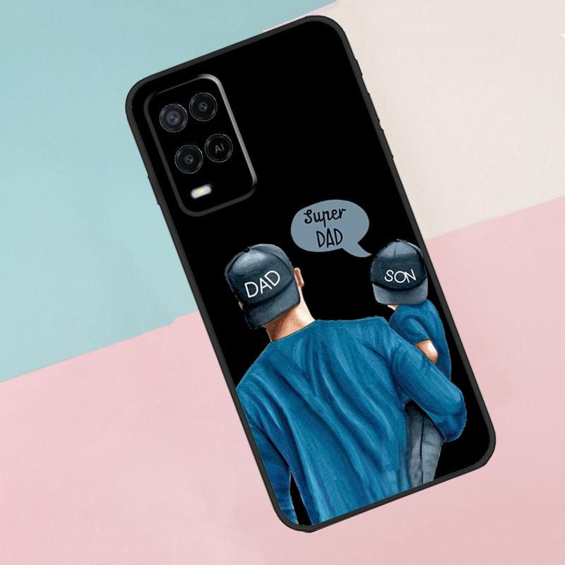 Super Dad Mom Baby Girl Twin For Oppo A16 A76 A96 A15 A80 A60 A40 A94 A54 A98 A78 A18 A38 A58 A17 A77 A74 A57S Phone Case