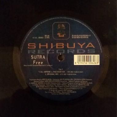 

12inch Record SUTRA - Free SH00 Shibuya Records 2000 Italy Dance & Electronica Used