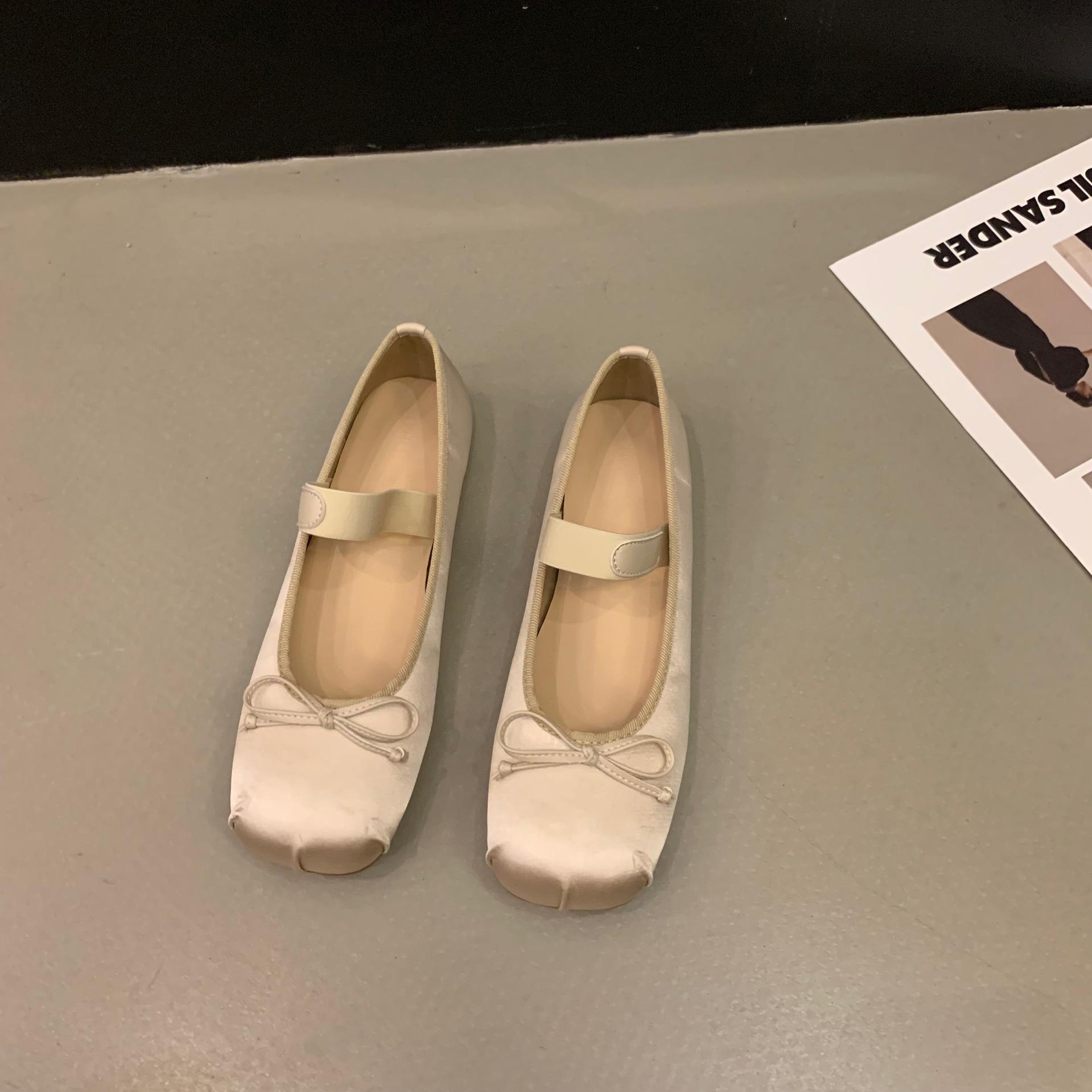 

Женские повседневные туфли-лодочки на низком каблуке, балетки на мягкой подошве 37 абрикосовый