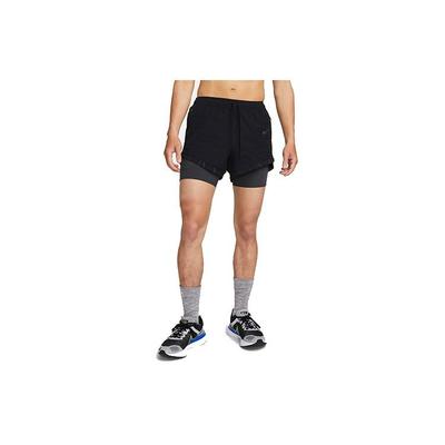 Paneled Logo Two-In-One Straight-Leg Sports Shorts Men Bottoms Black DQ4771-010